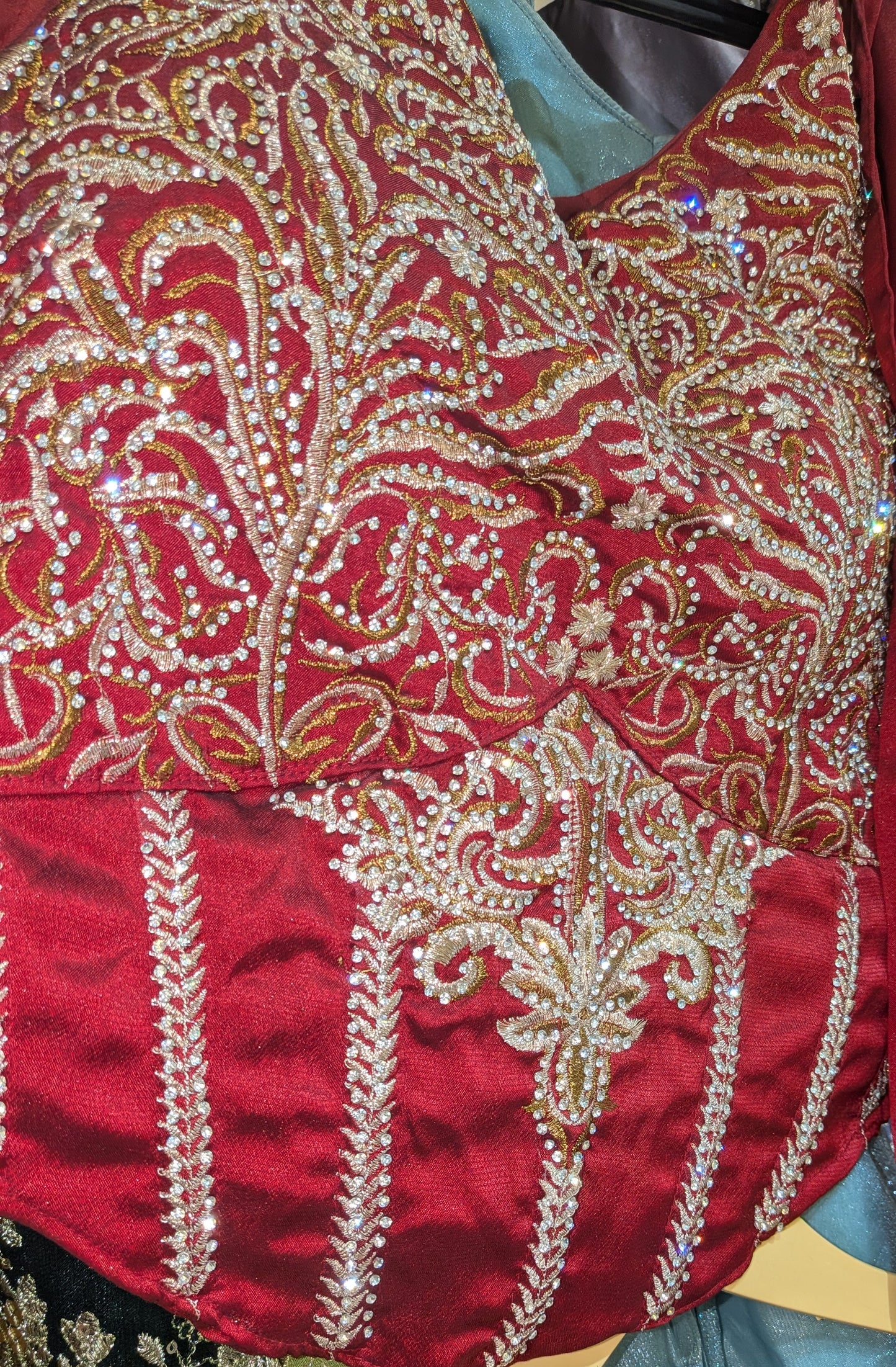 The Crimson Corset Drape Saree