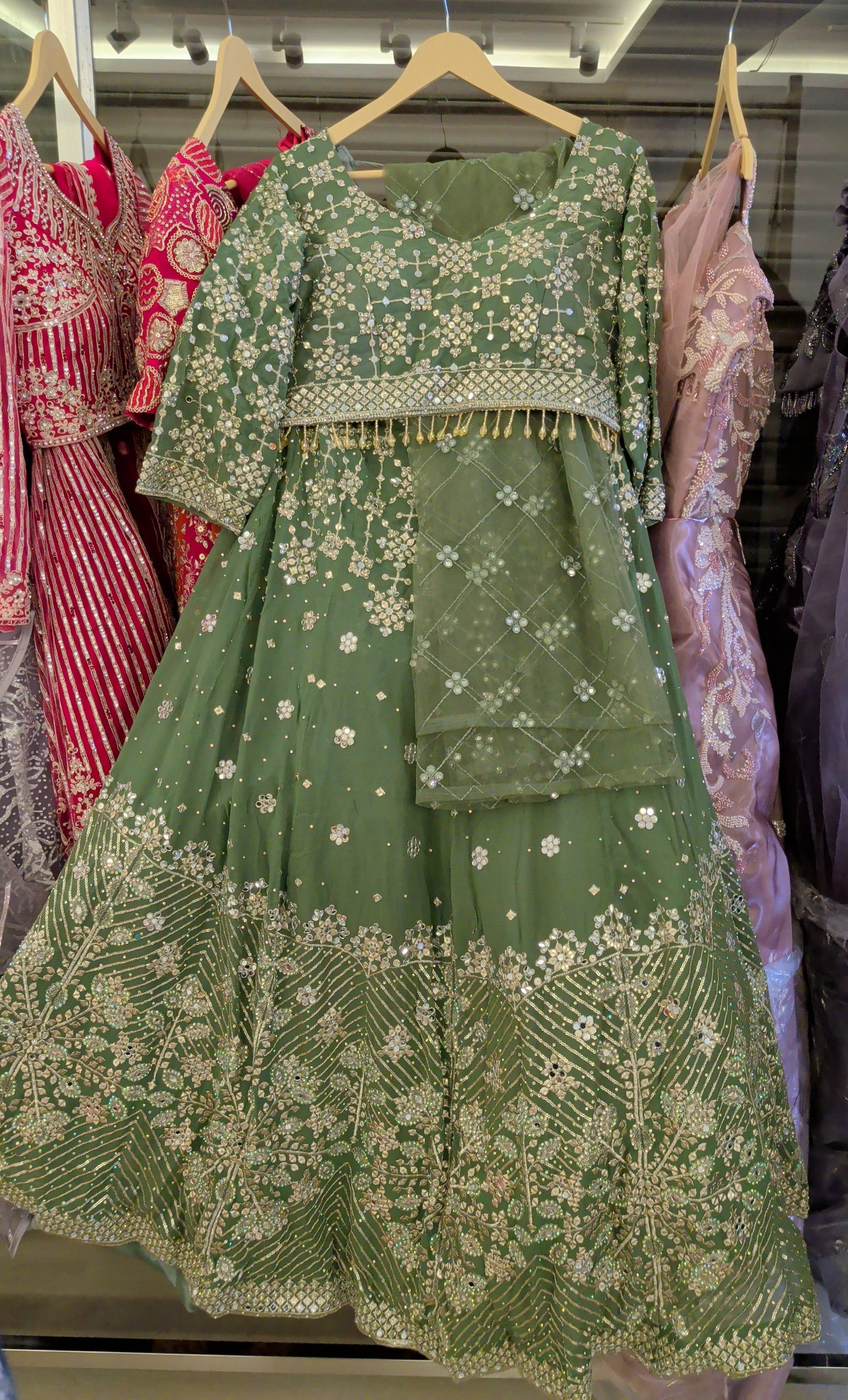 The Olive Oasis Lehenga