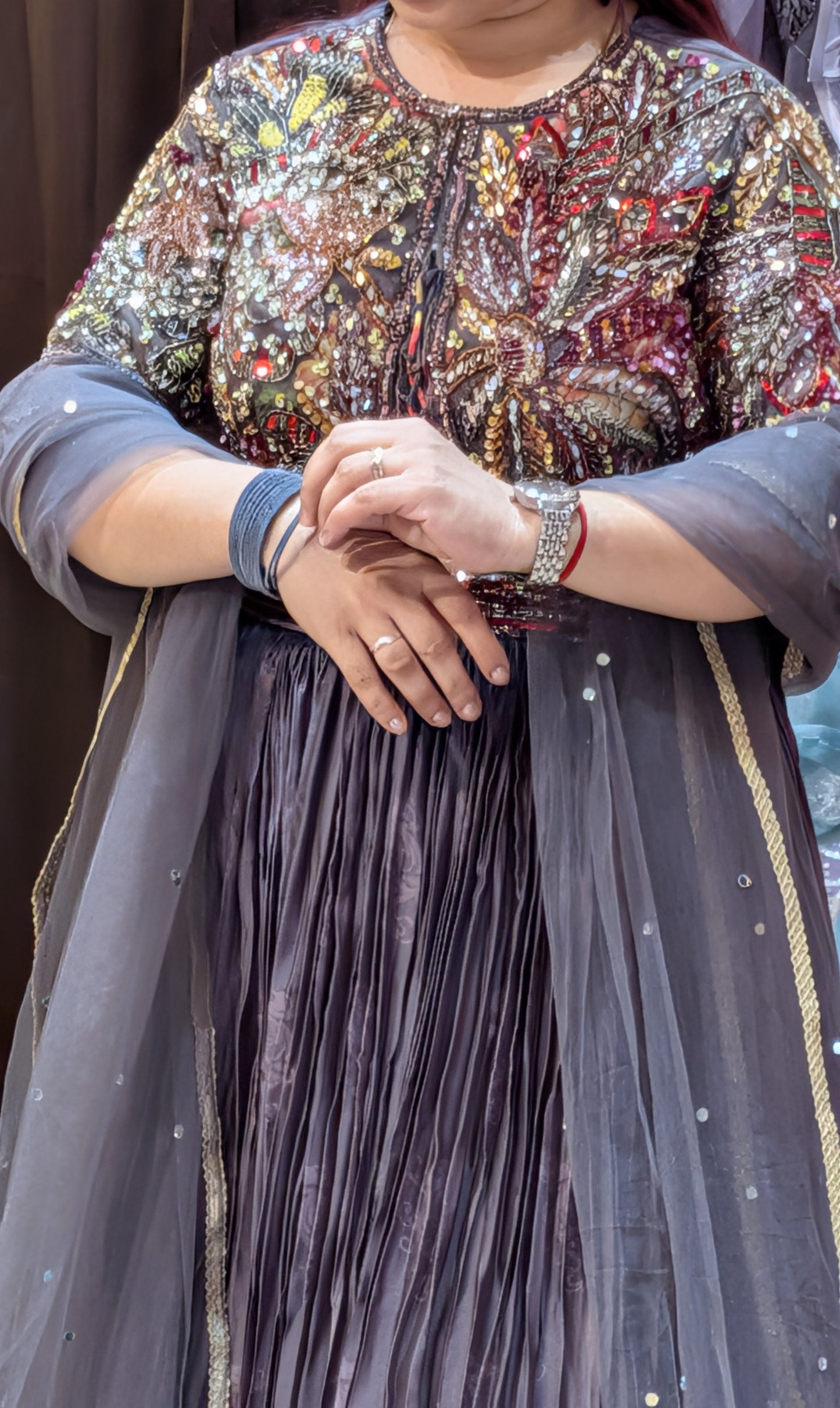 Gothique Flora Lehenga