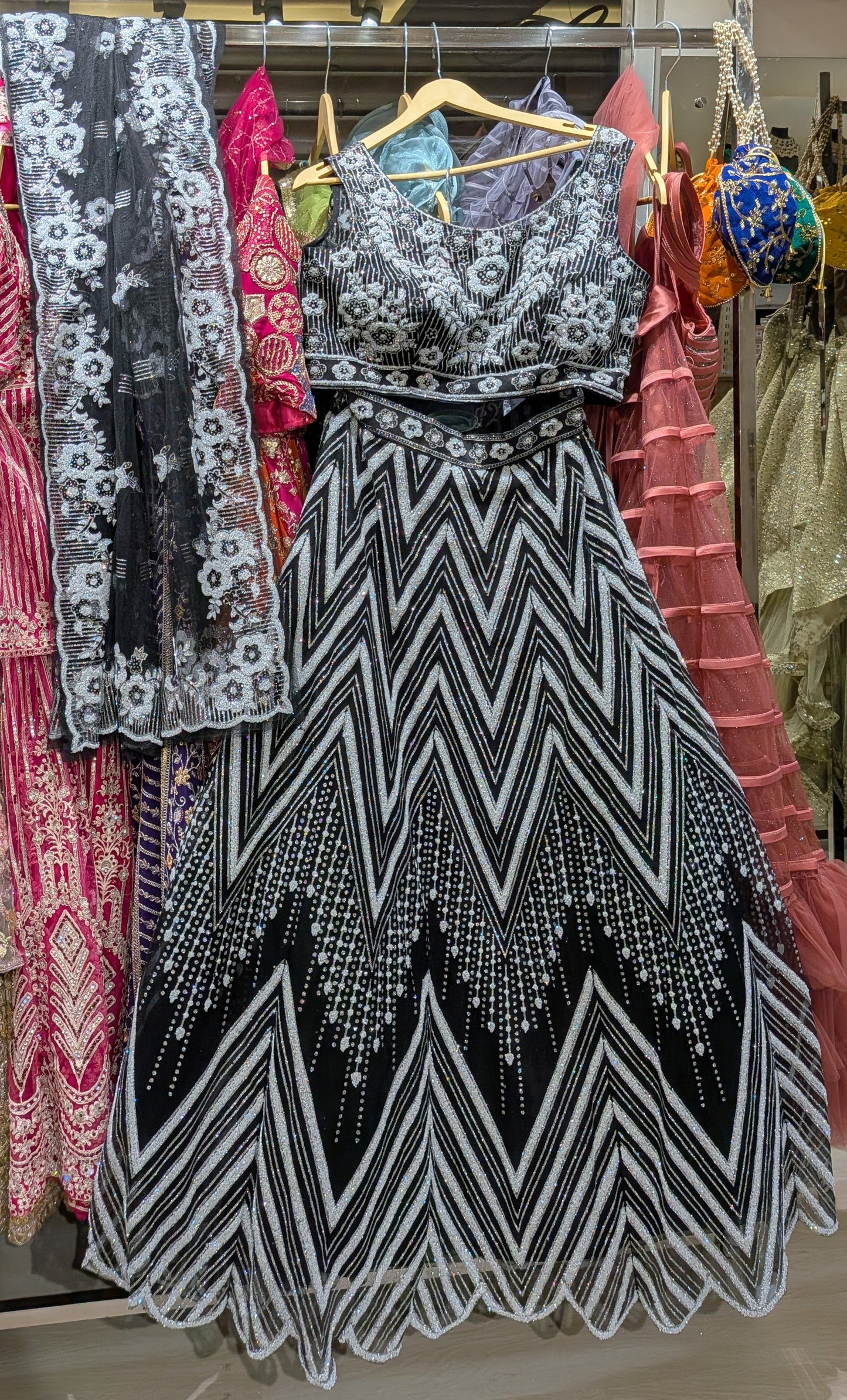 The Obsidian Glow Lehenga