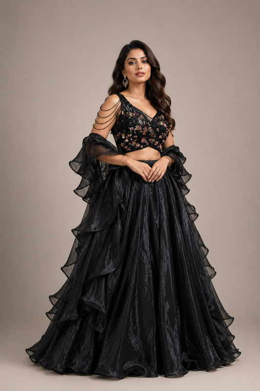 The Obsidian Dream Lehenga