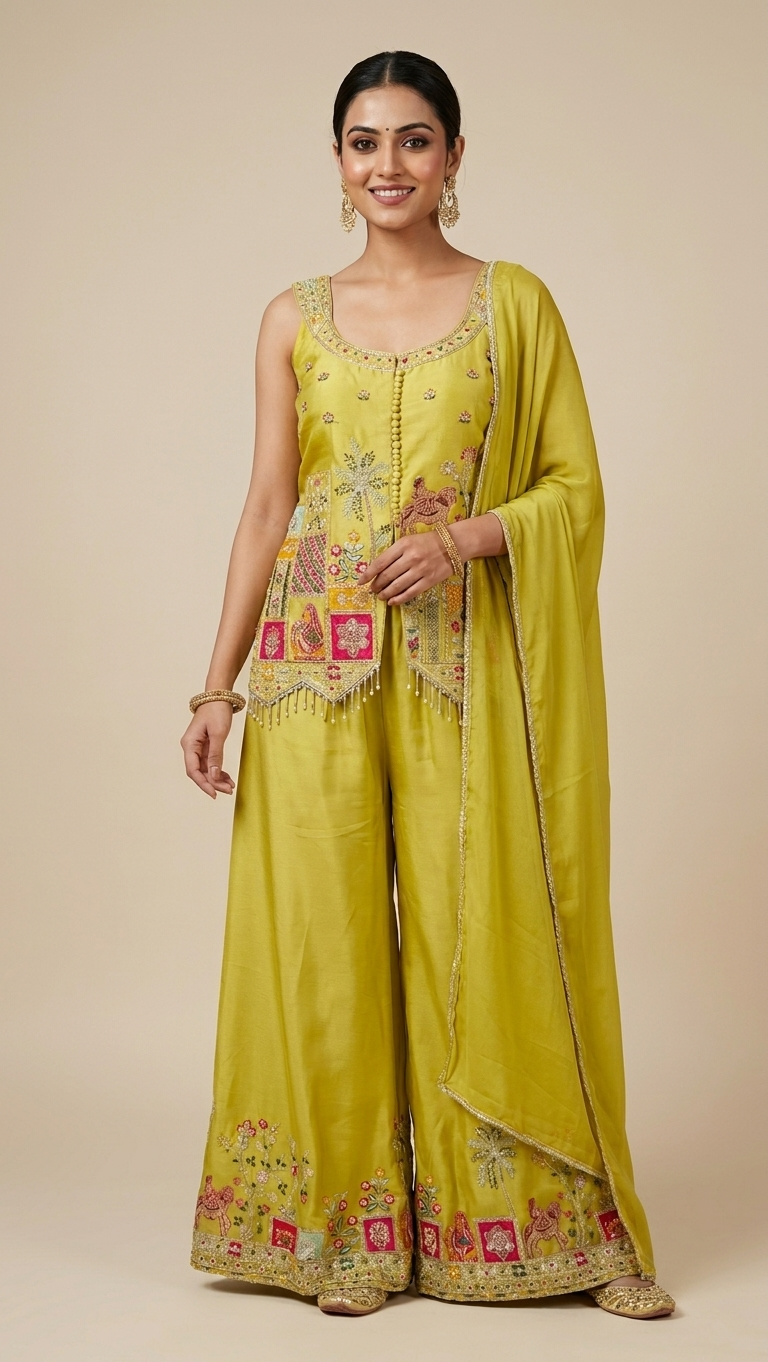 Utsav Lime Sharara