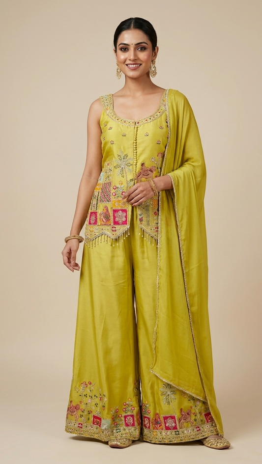 Utsav Lime Sharara