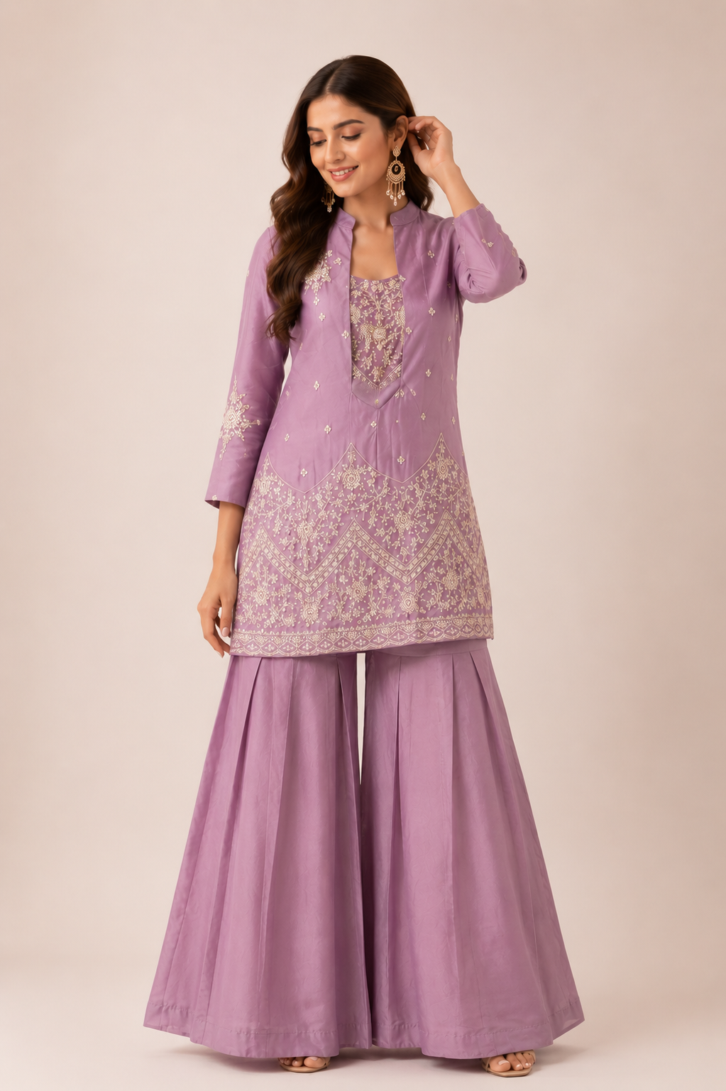 The Lavender Royal Tunic Set