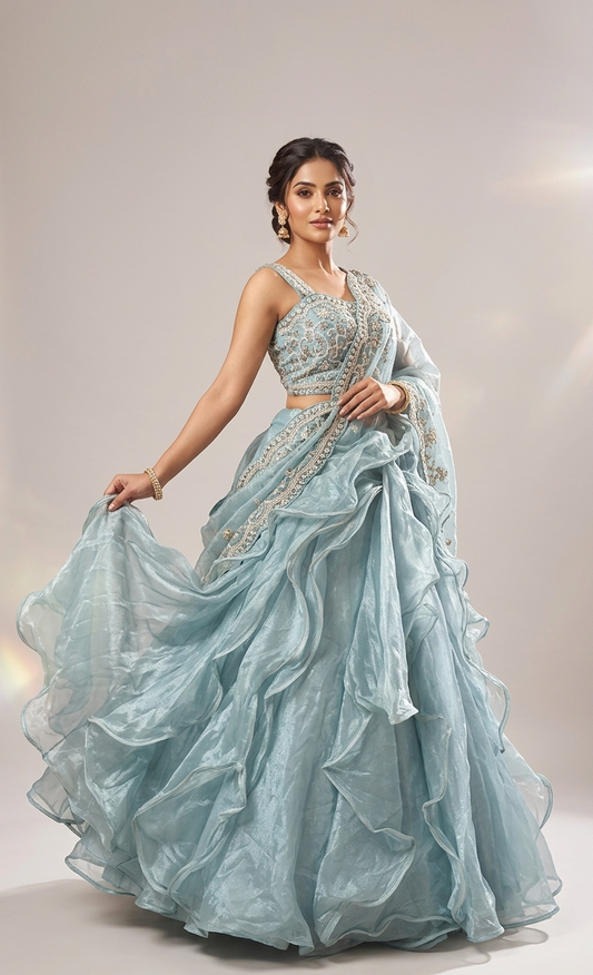 Frozen Wave Lehenga