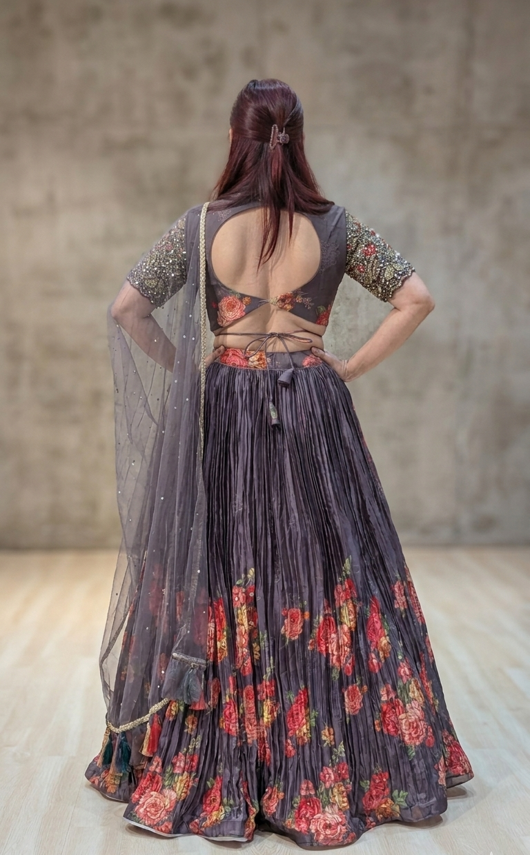 Gothique Flora Lehenga