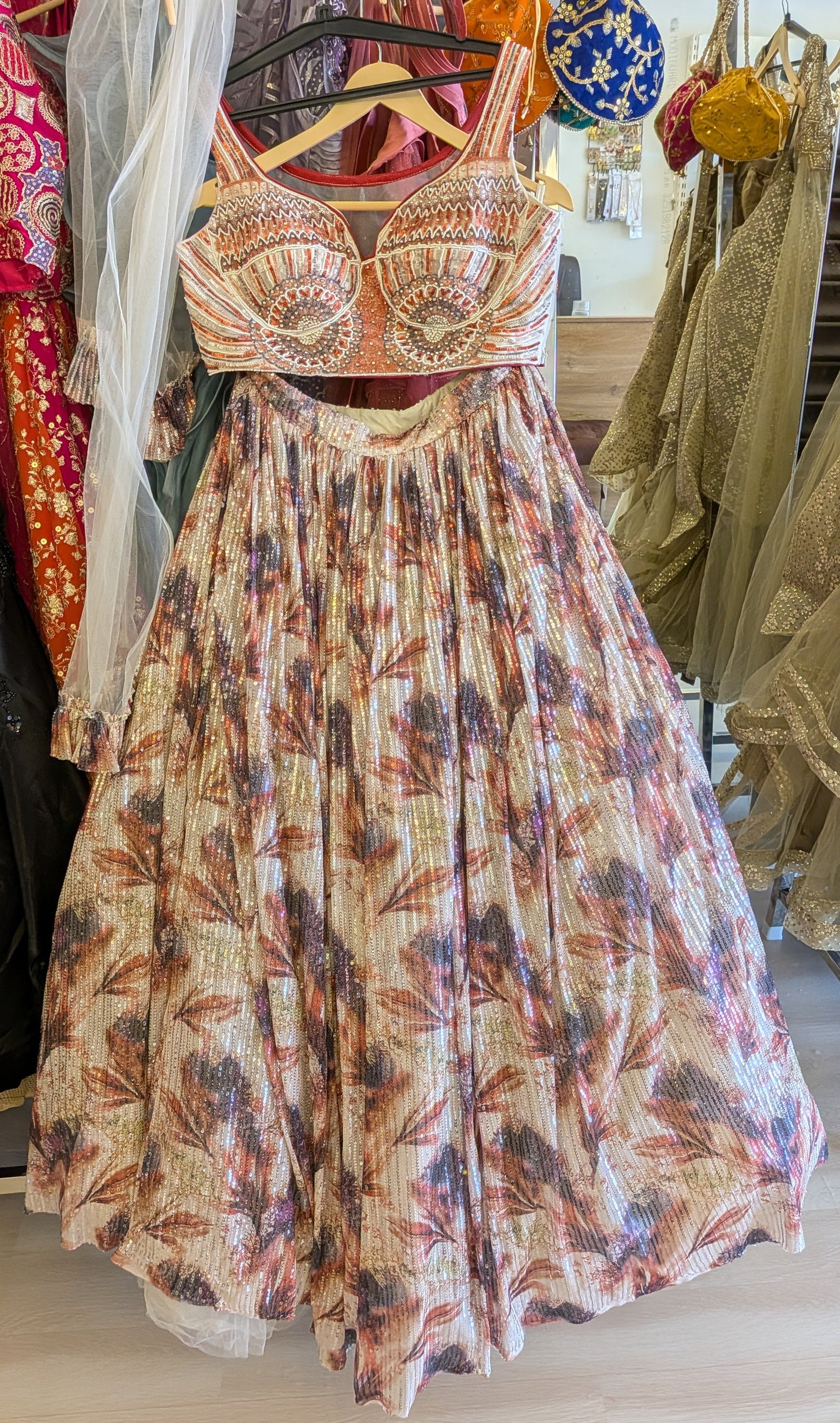 The Gilded Petals Lehenga