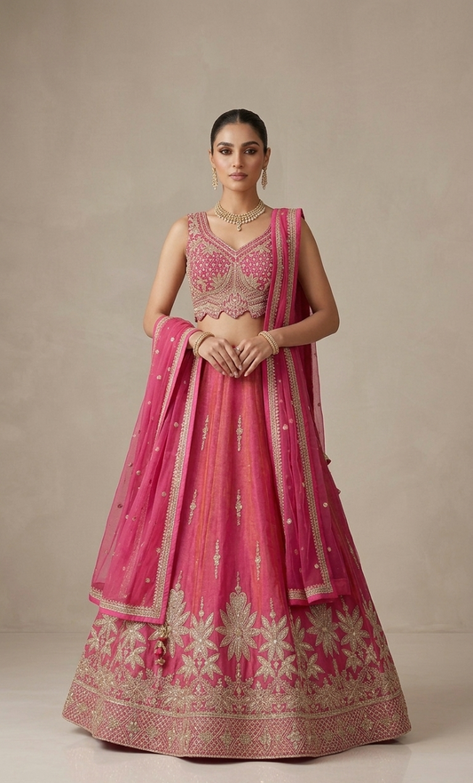 The Gulabi Rani Lehenga