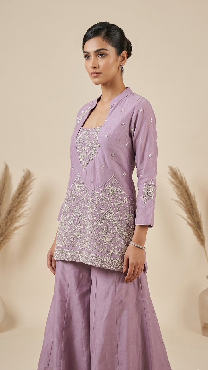 The Lavender Royal Tunic Set